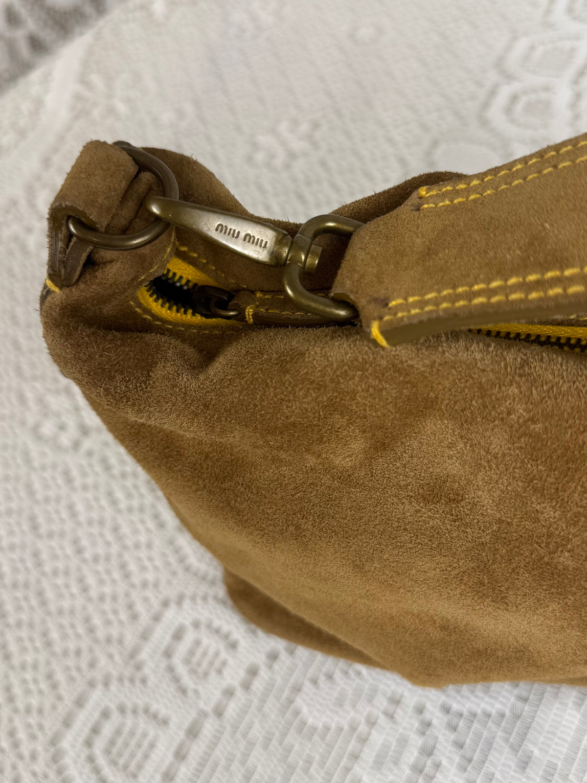 Vintage 00s Miu Miu Suede Mini Bag
