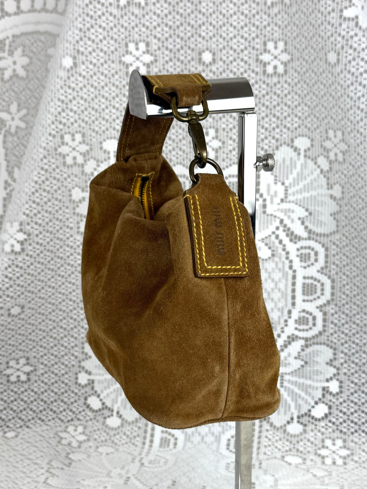 Vintage 00s Miu Miu Suede Mini Bag