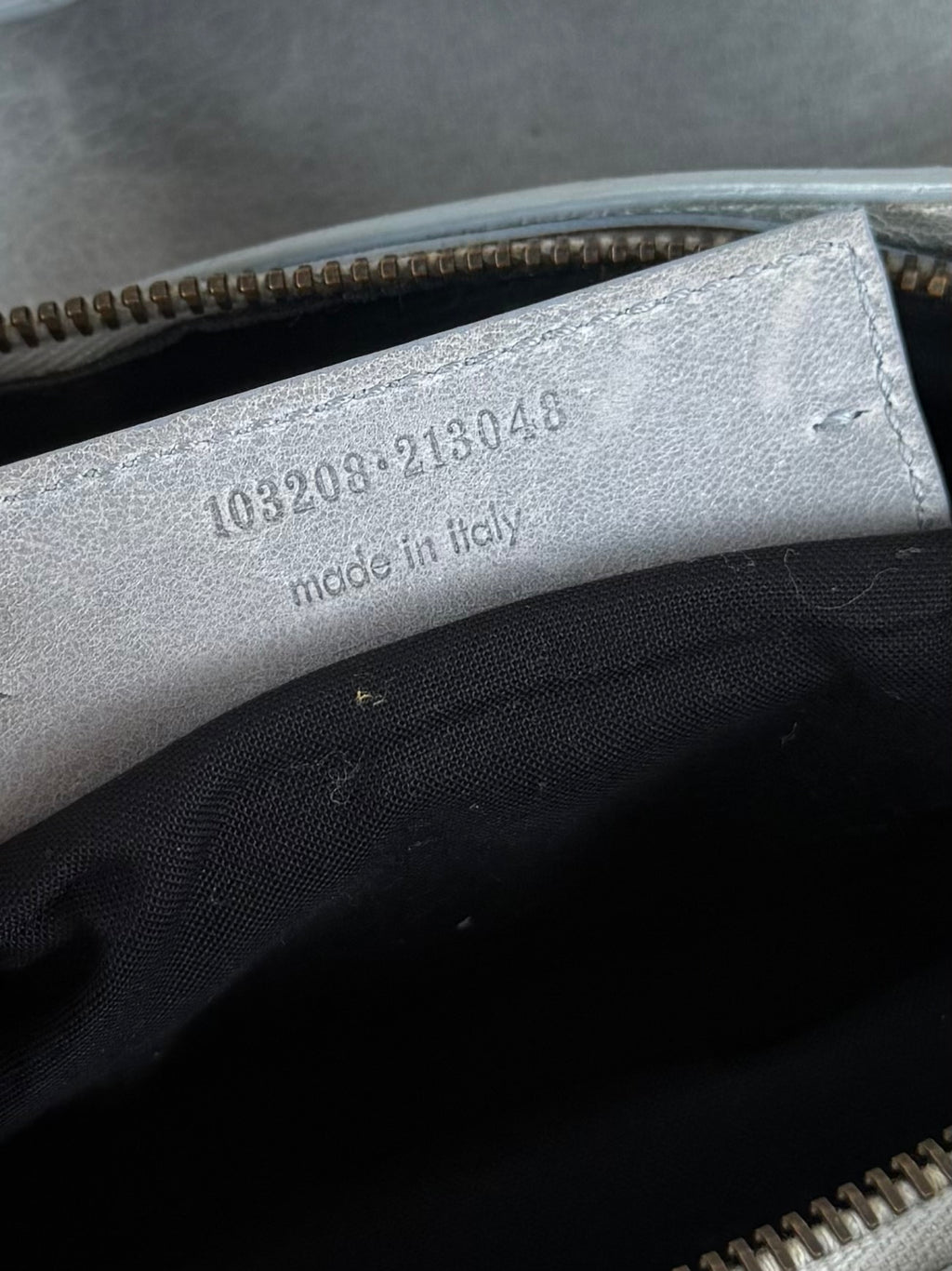 Vintage 2009 Balenciaga “The First” 2-Way Leather Bag Pale Blue