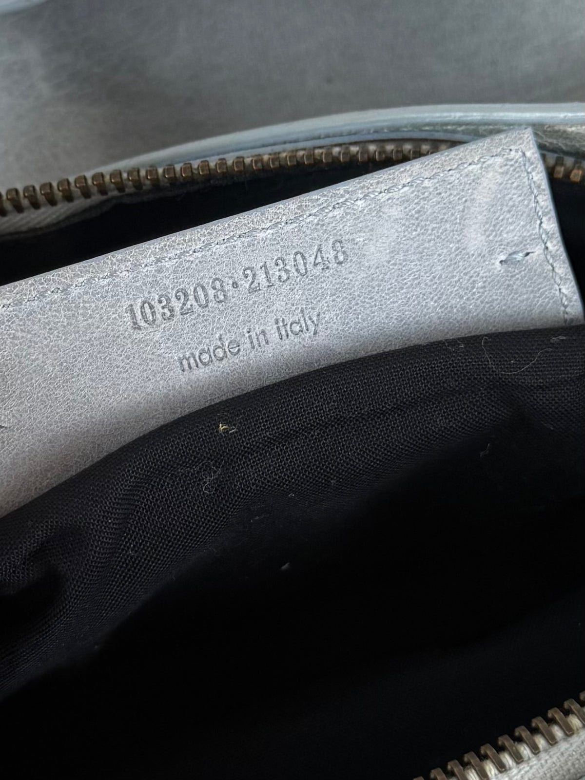 Vintage 2009 Balenciaga “The First” 2-Way Leather Bag Pale Blue