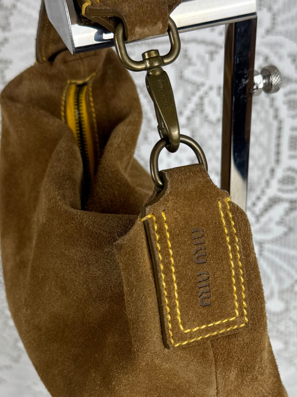 Vintage 00s Miu Miu Suede Mini Bag