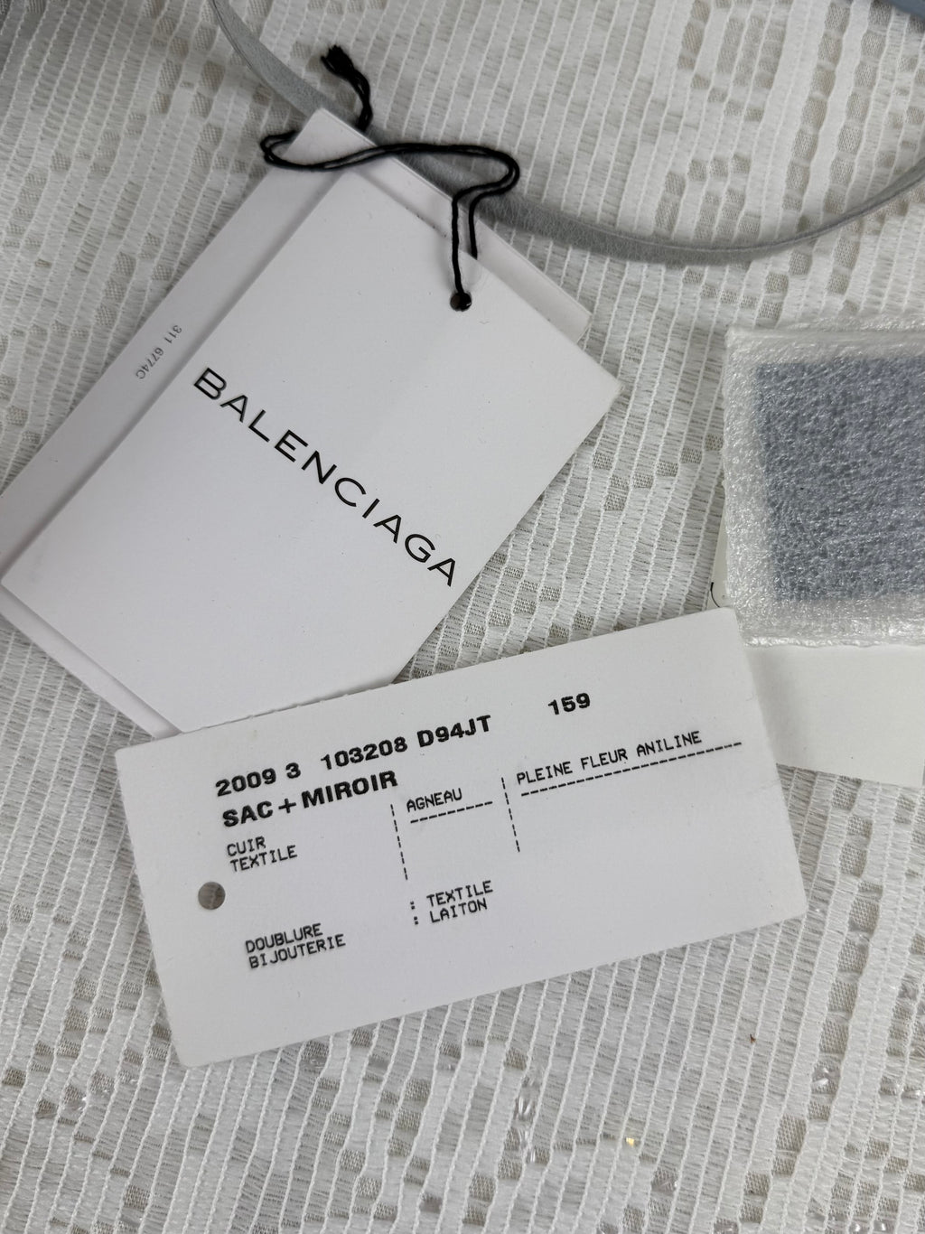 Vintage 2009 Balenciaga “The First” 2-Way Leather Bag Pale Blue