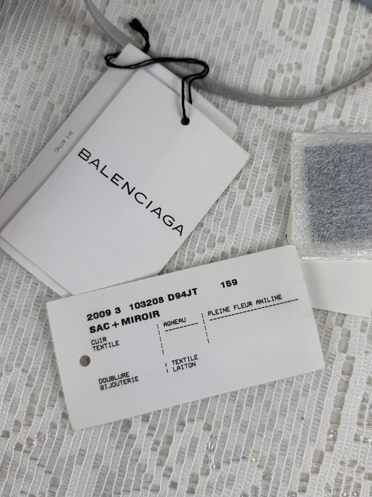 Vintage 2009 Balenciaga “The First” 2-Way Leather Bag Pale Blue