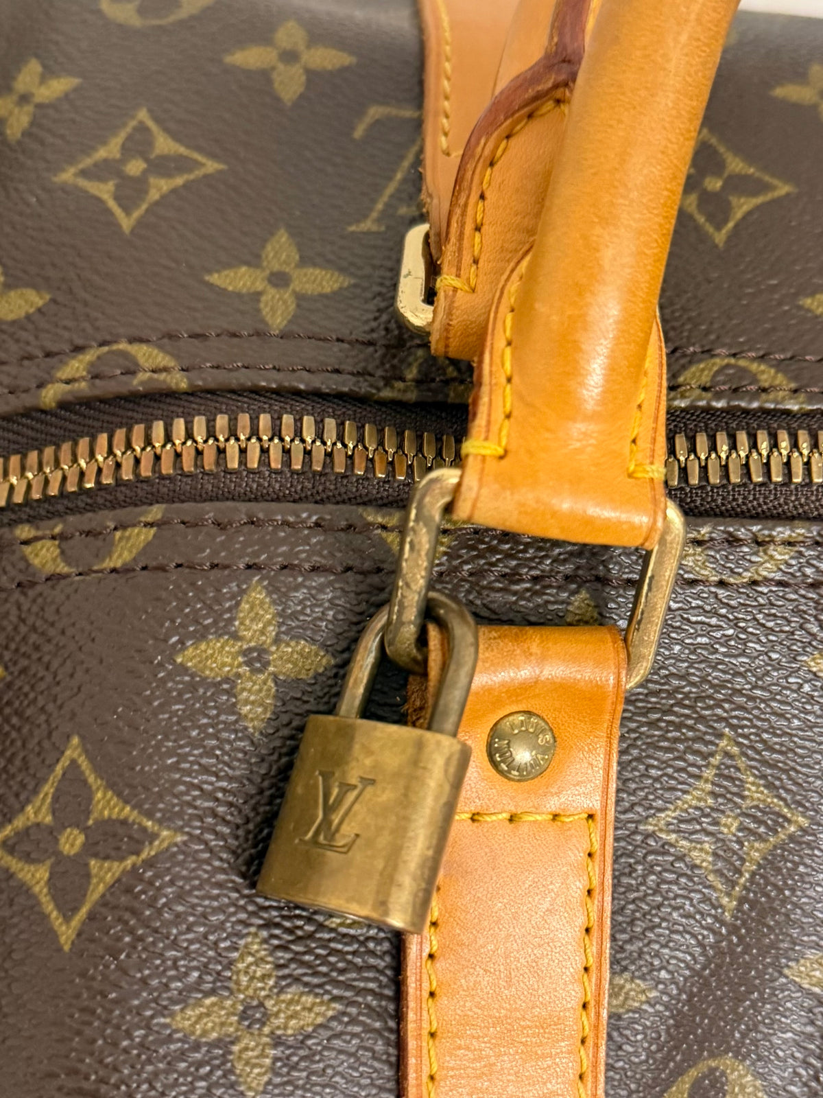 Vintage Louis Vuitton Monogram Keepall 55 Duffle Bag