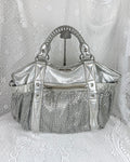 Vintage 00s Miu Miu Metallic Silver Mesh Bag Large
