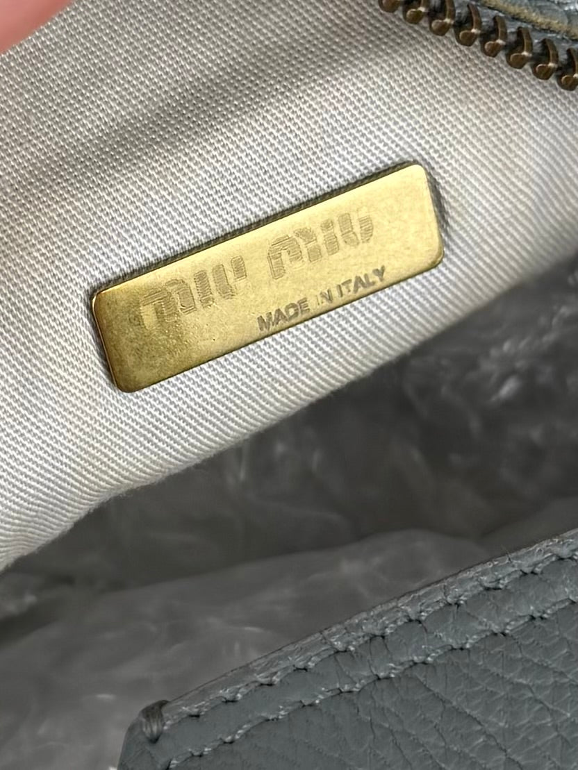 Vintage 00s Miu Miu Blue Leather Mini Bag