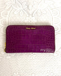 Vintage 00s Miu Miu Purple Leather Bifold Wallet