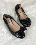 Vintage 00s Miu Miu Black Leather Ballet Flats Size 6.5