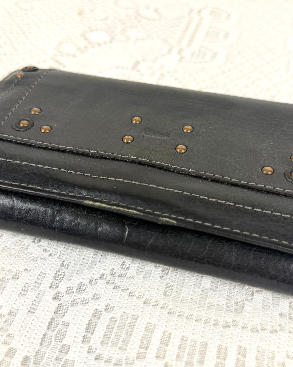 Vintage 00s Chloé Black Leather Wallet