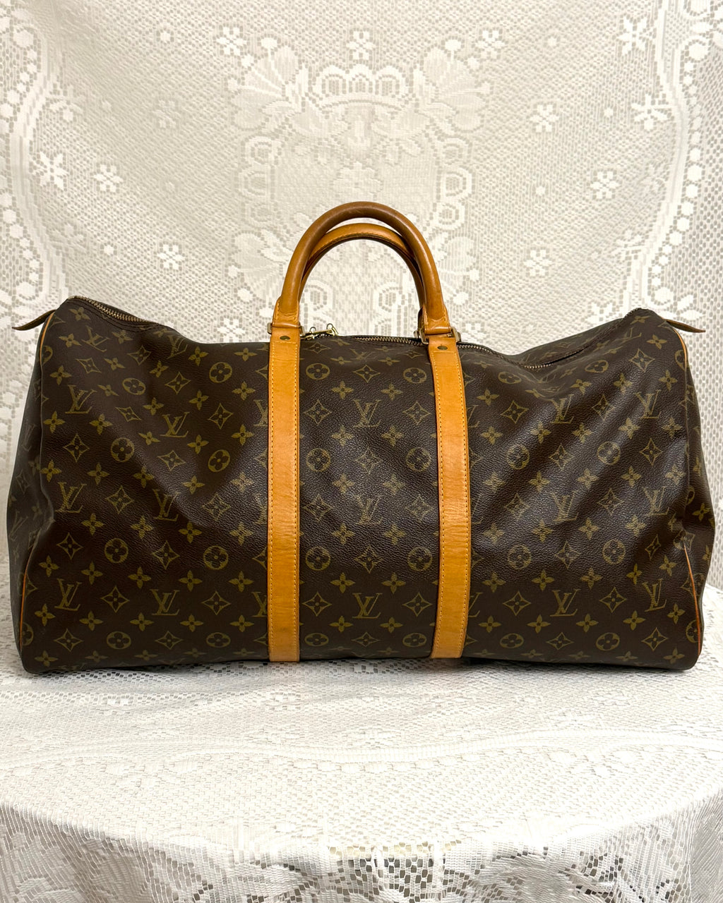 Vintage Louis Vuitton Monogram Keepall 55 Duffle Bag