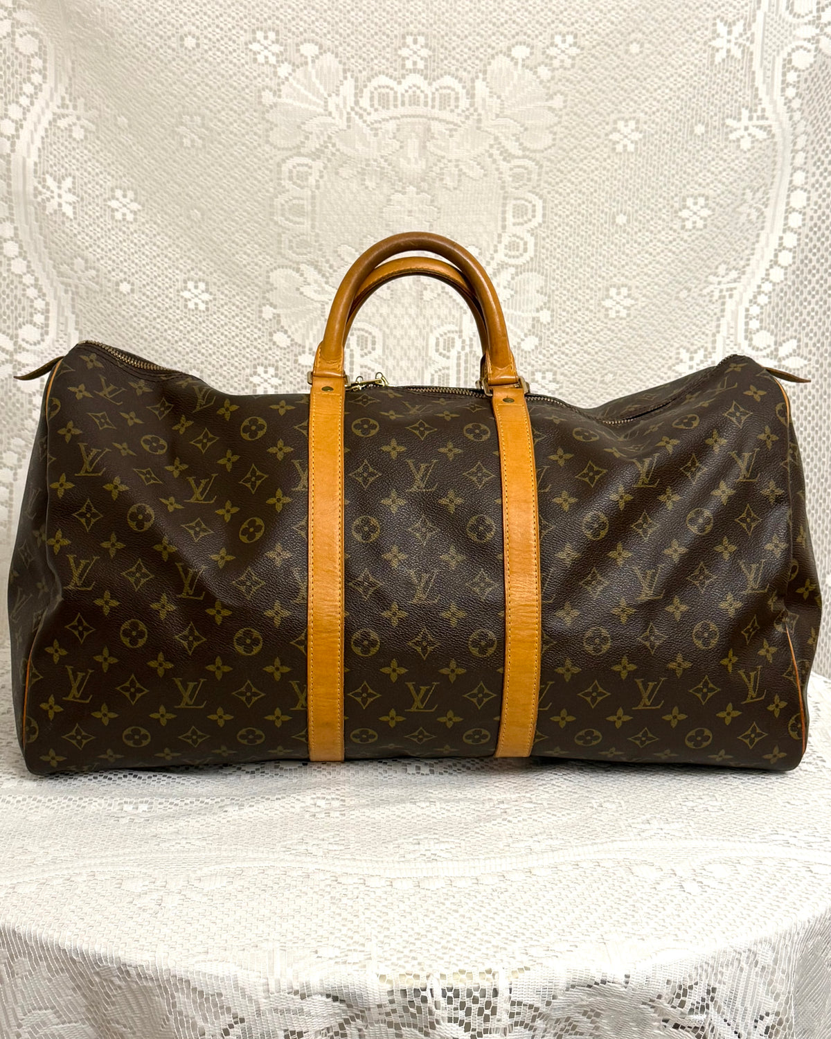 Vintage Louis Vuitton Monogram Keepall 55 Duffle Bag