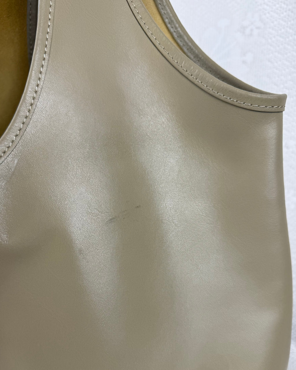 Vintage 00s SEE BY CHLOÉ Green Leather Tote with Piercing Detail