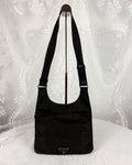 Vintage 90s Prada Nylon Crossbody Bag Dark Green
