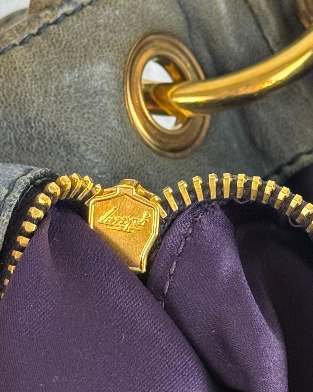 Vintage 00s Miu Miu Woven Leather Shoulder Bag