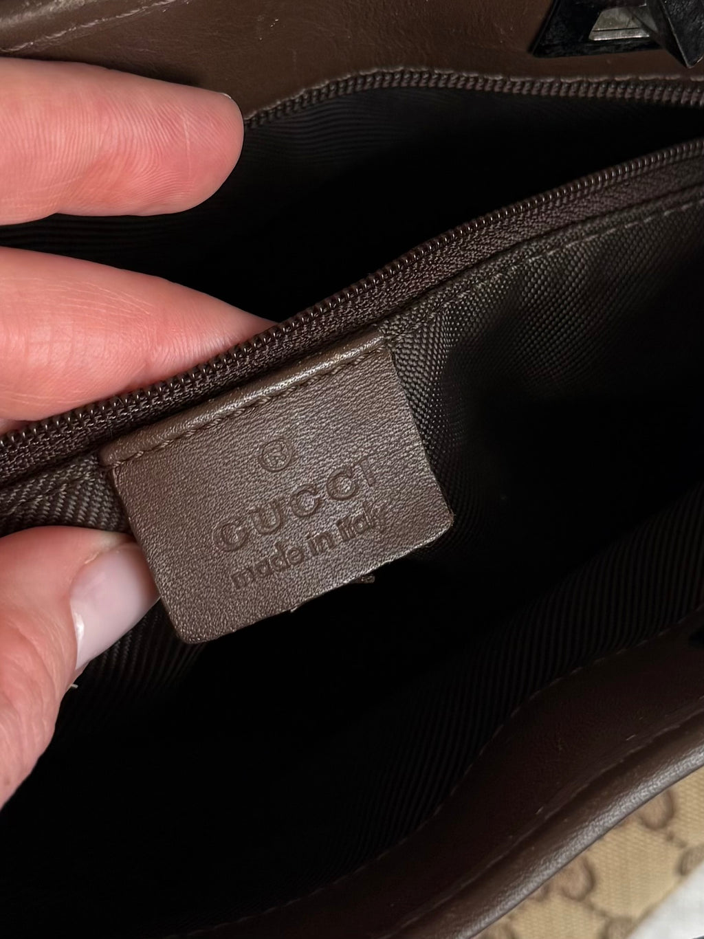 Vintage 00s Gucci GG Monogram Tote Bag Brown