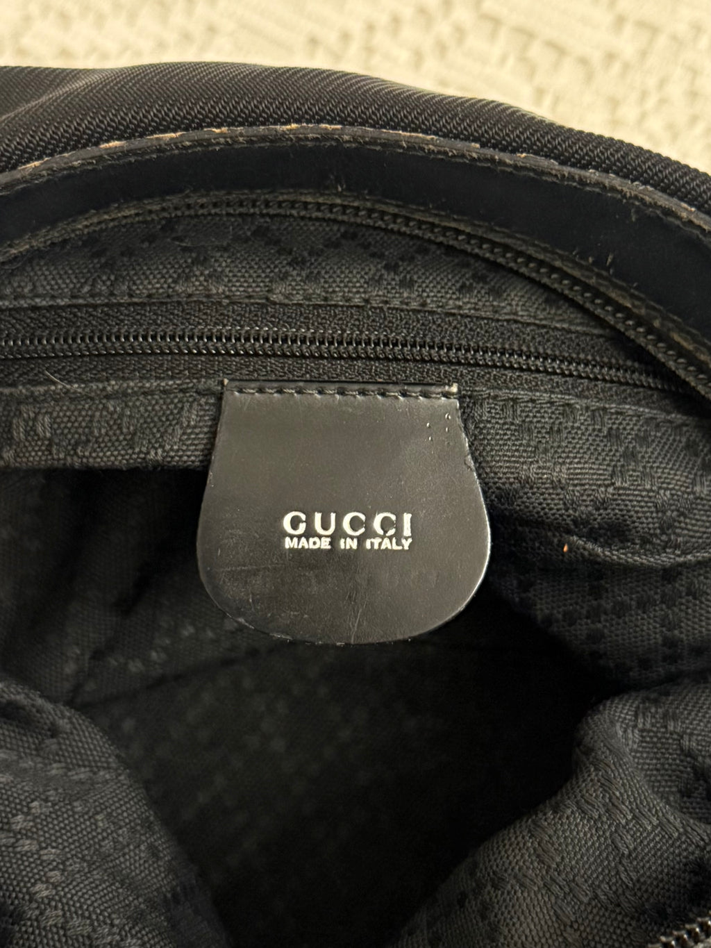 Vintage Gucci Black Hobo Bag with Bamboo Top Handle