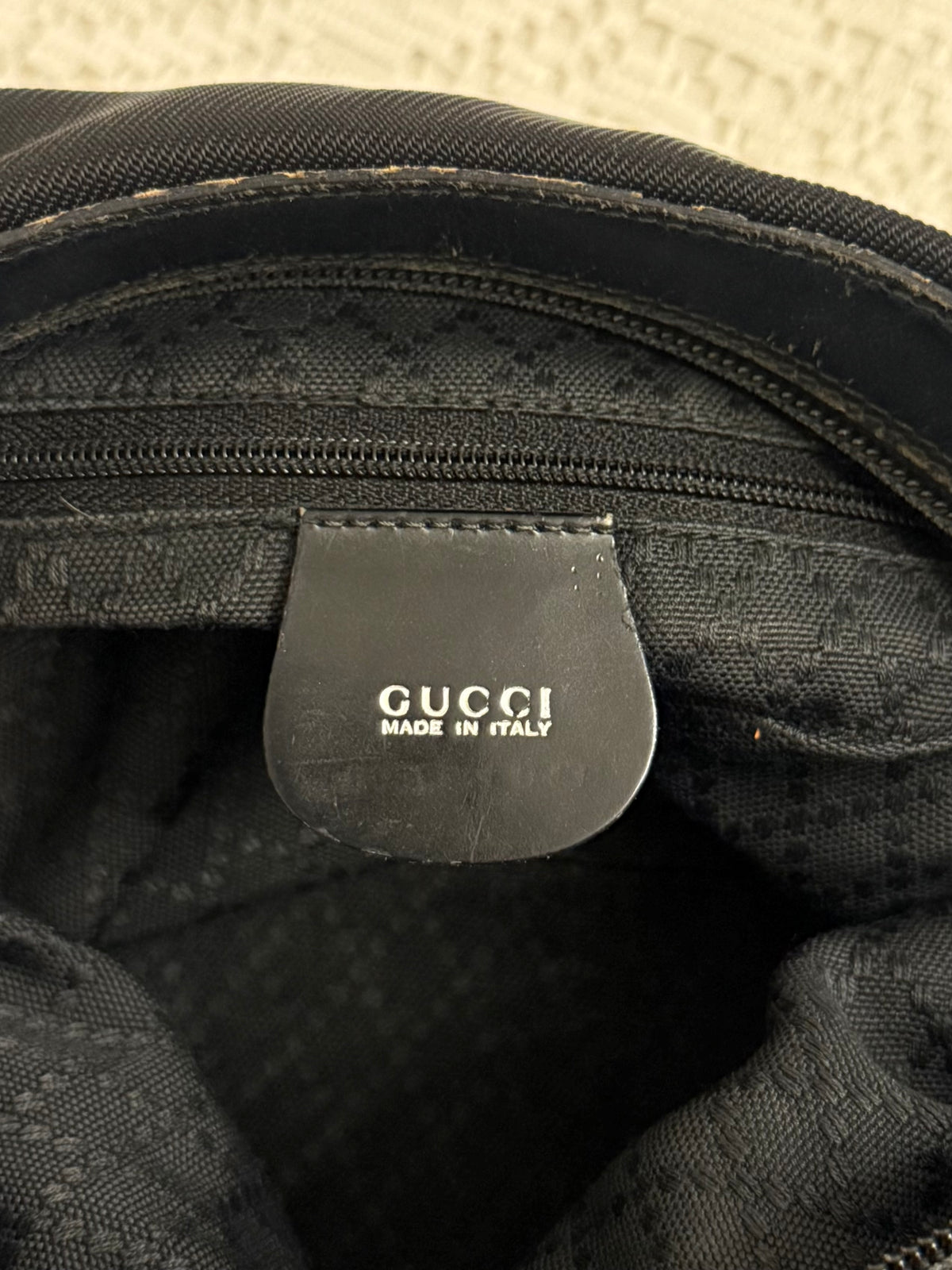 Vintage Gucci Black Hobo Bag with Bamboo Top Handle