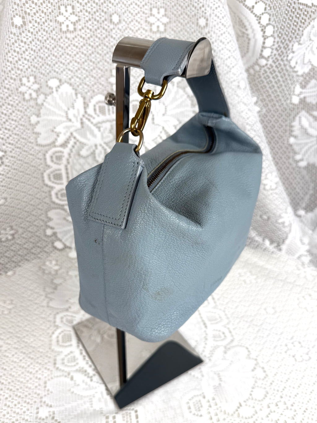 Vintage 00s Miu Miu Blue Leather Mini Bag