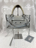 Vintage 2009 Balenciaga “The First” 2-Way Leather Bag Pale Blue