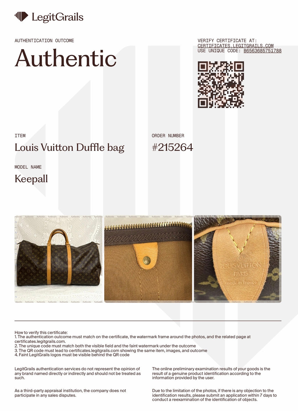 Vintage Louis Vuitton Monogram Keepall 55 Duffle Bag