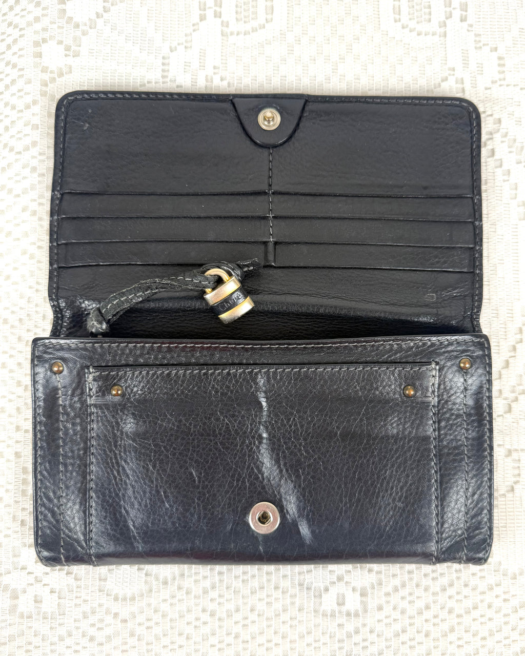 Vintage 00s Chloé Black Leather Wallet