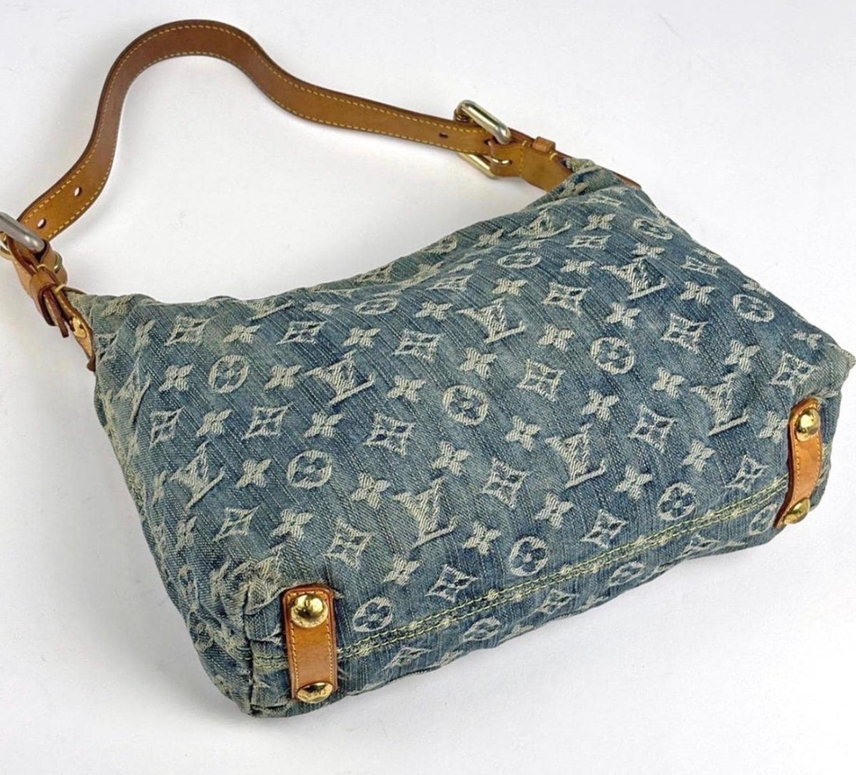 Vintage 2006 Louis Vuitton Monogram Denim Baggy PM Shoulder Bag
