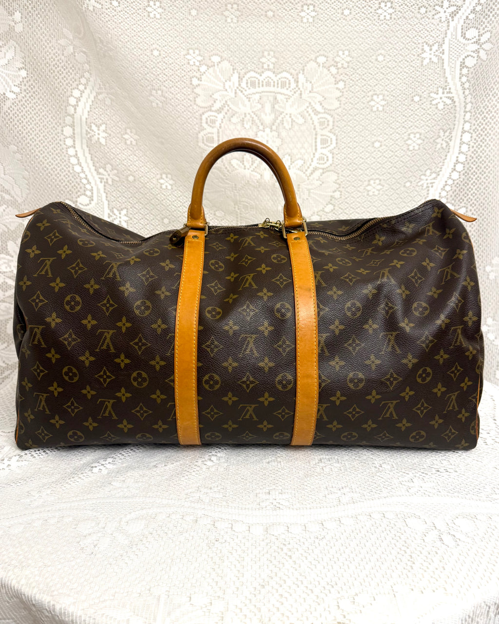 Vintage Louis Vuitton Monogram Keepall 55 Duffle Bag