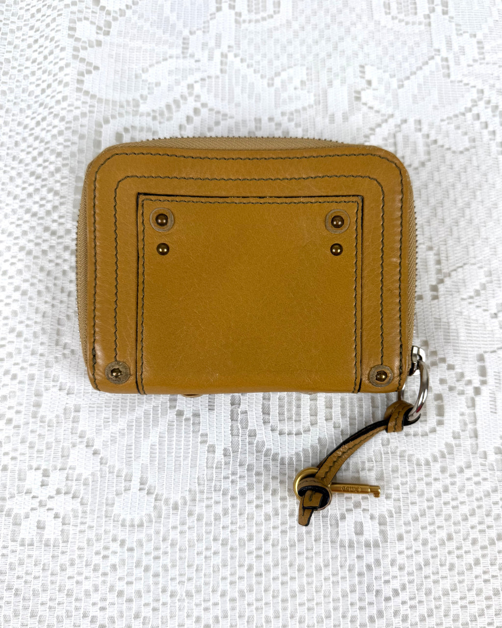 Vintage 00s Chloé Paddington Tan Leather Wallet