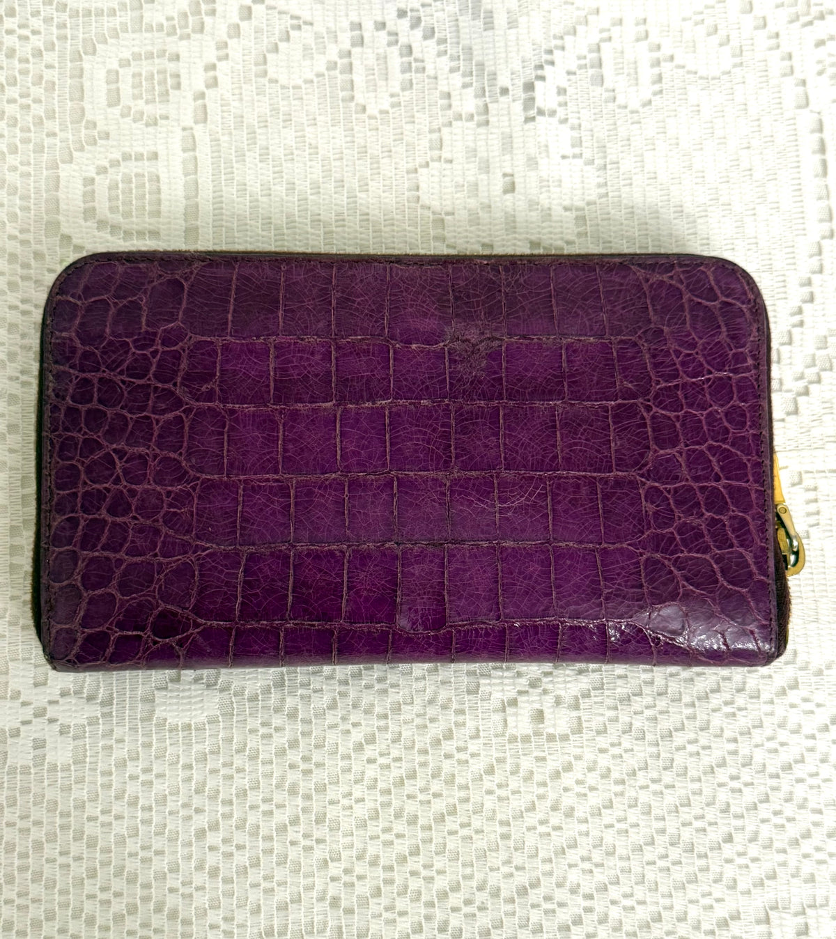 Vintage 00s Miu Miu Purple Leather Bifold Wallet