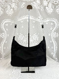 Vintage 90s Prada Nylon Shoulder Bag with Acrylic Top Handle