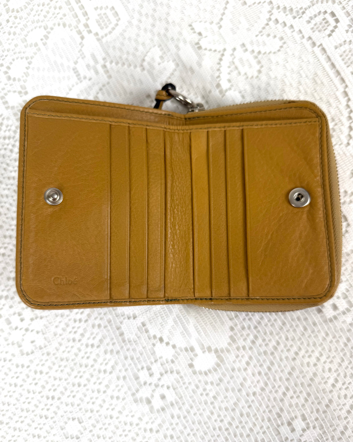 Vintage 00s Chloé Paddington Tan Leather Wallet