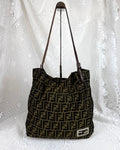 Vintage 90s FENDI Zucca Tote Bag Large